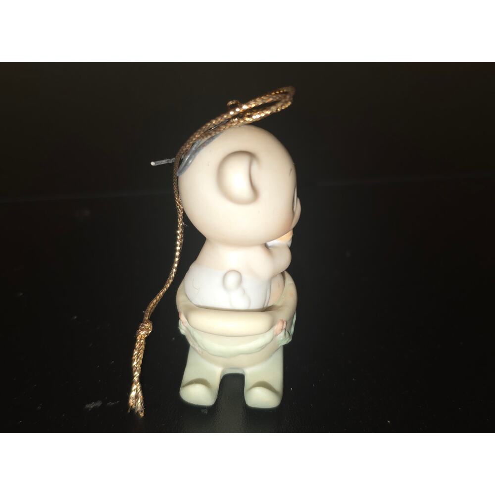 Precious Moments Bear The Good News Of Christmas 1987 Ornament Enesco 104515 - Picture 3 of 10